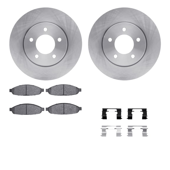 Dynamic Friction Company Front Brake Rotors with 5000 Advanced Brake Pads includes Hardware 6512-39188