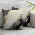 thumbnail image 3 of COMIO  Black Gold Grey Marble Throw Pillow Covers Marble Texture Modern Decorative Pillow Cases for Couch Sofa Bed Home Decor, 3 of 5