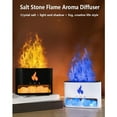 thumbnail image 3 of YOPTOP Essential Oil Diffuser 250mL,Flame Aroma Diffuser, Silent Aroma Diffuser Humidifier, Salt Stone Lamp, Light Gradient, Essential Oil Diffuser with Automatic Safety Switch,Black, 3 of 5