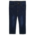 thumbnail image 1 of KIDSCOOL SPACE Little Girls Boys Jeans,Elastic Band Inside Ripped Straight Fit Stretchy Denim Pants, 1 of 5
