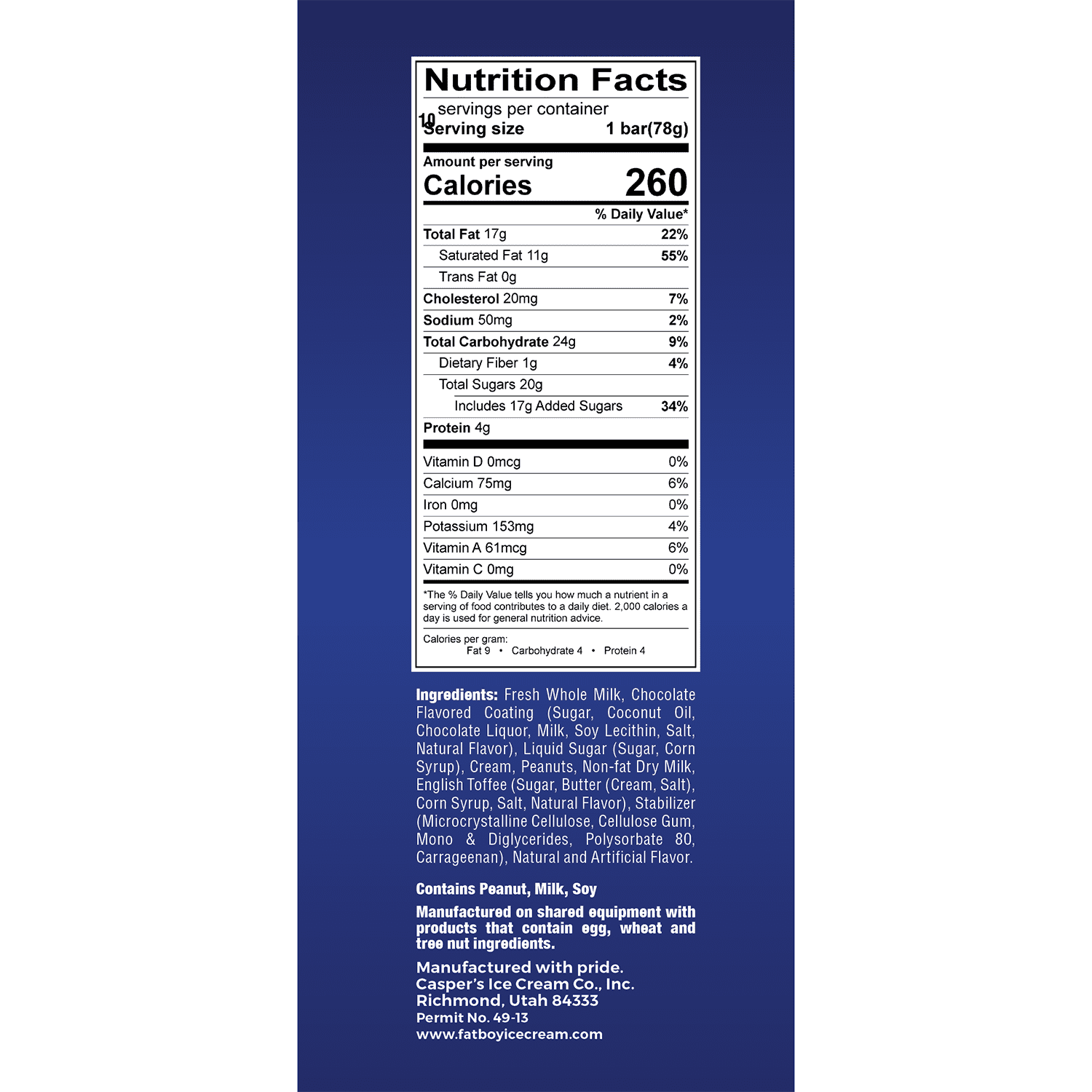 FatBoy Vanilla Nut Sundae on a Stick, 4 Fl Oz, 10 Count