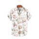 thumbnail image 4 of Mens Casual Manga Corta Botón Abajo Camisas Turndown Cuello Blusa de Impresión, Poliéster Suave Superior de Verano, 4 of 6