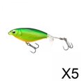 thumbnail image 1 of DYNWAVECA 5x Leurres de Pêche en Eau Douce pour Bar, Vert, 1 of 10