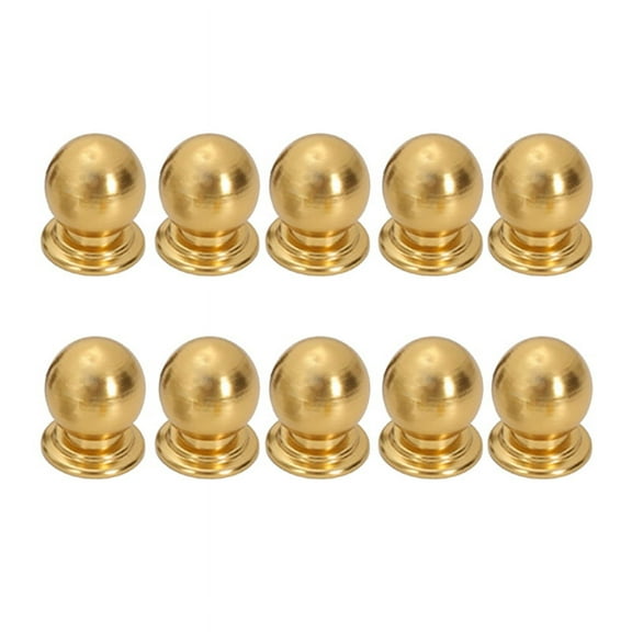 10 Pcs Cabinet Knobs Round Ball Knobs Bathroom Cabinet Knobs Dresser Knobs, Modern Cabinet Hardware for Kitchen Gold