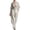 White, variant on IWRICH Business Casual Outfits for Women Loose Fit Button down Shirt Wide Leg Pants Two Piece Set Matching Sets with Pockets White XL