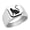 Silver, variant on Black Cat Stainless Steel Signet Ring