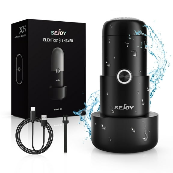SEJOY Electric Razor, Portable Electric Shaver for Men, Mini Beard Trimmer Small Size, Mini Shaver with Washable & Quick Charging for Men's Travel Home Use