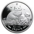 thumbnail image 1 of 2007 Isle of Man 1 oz Silver Ragdoll Cats Proof, 1 of 3