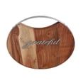 thumbnail image 2 of IH Casa Decor Acacia Wood Round Board With Grateful Inlay, 2 of 5