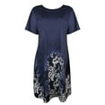 thumbnail image 4 of CNKOO Femmes Grande Taille Impression Col Rond Robe Demi-Manche Été Rétro Robes de Plage Florales pour les Femmes 2022, 4 of 5