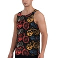 thumbnail image 2 of Gukieu Compass And Mountains In Bicycle Wheels1 Print Men's Quick Dry Fitness Vest, Round Neck Sleeveless Fitness Bodybuilding Top-X-Large, 2 of 7