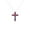 White, variant on Pure Elegance Art Deco Style Cross With Ruby and Blue Sapphire Gemstone 14K White Gold Over 925 Sterling Silver Pendant Necklace For Women