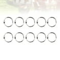 thumbnail image 3 of MasteelfCA 100pcs 20MM DIY Photo Album Loose-leaf Book Circle Key Ring Photo Album Buckle Snap Ring Binding Meatl Circle (Silver), 3 of 8