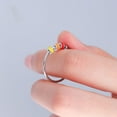 thumbnail image 7 of 925 Sterling Silver Fidget Ring Anti Anxiety Ring With Colorful Enamel Beads Stress Relief Spinner Ring For Women Men Releases Anxiety Spinning Rotate Stacking Ring Jewelry Graduation Gifts, 7 of 7