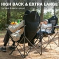 thumbnail image 5 of EVER ADVANCED 2-Pieces Folding Camping Chair High Back for Outdoor, Padded Oversized Lawn Chair for Adults, Supports 400 lbs, Black, 5 of 7