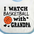 thumbnail image 4 of Inktastic I Watch Basketball with Grandpa Boys Baby Bib, 4 of 4