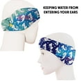 thumbnail image 2 of WIRESTER Adjustable Swimming Headbands Ear Bands Waterproof Protection, Neoprene Ear Band For Kids Adults (Medium)- Blue Sea Mermaid Pattern, 2 of 6