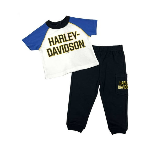 Harley-Davidson Little Boys 2-Piece Toddler Knit Short Sleeve & Pant Set (2/3T), Harley Davidson