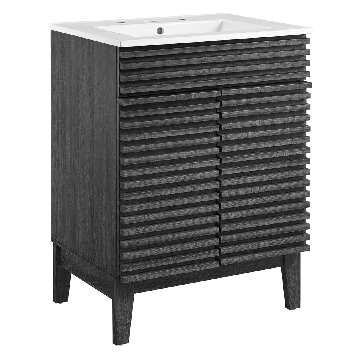 Render Bathroom Vanity, Charcoal White