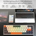 thumbnail image 5 of XIANJINO 60% Wired Gaming Keyboard, Pudding Keycaps with Translucent Layer,RGB Ultra-Compact Mini Keyboard, Waterproof Small 68 Keys Keyboard for Office/Gaming (shimmer), 5 of 8