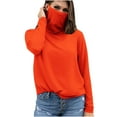 thumbnail image 3 of Fanxing Sun Protection with Mask for Women UPF 50+ Sun Protection Long Sleeve Sun Shirt for Outdoor Orange,XL, 3 of 6