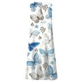 thumbnail image 1 of TSADFHJI Jupe à Sequins Maxi Mode Femme Impression Numérique Poche Col en V Personnalité Ample Robe Décontractée TTG Bleu, 1 of 4
