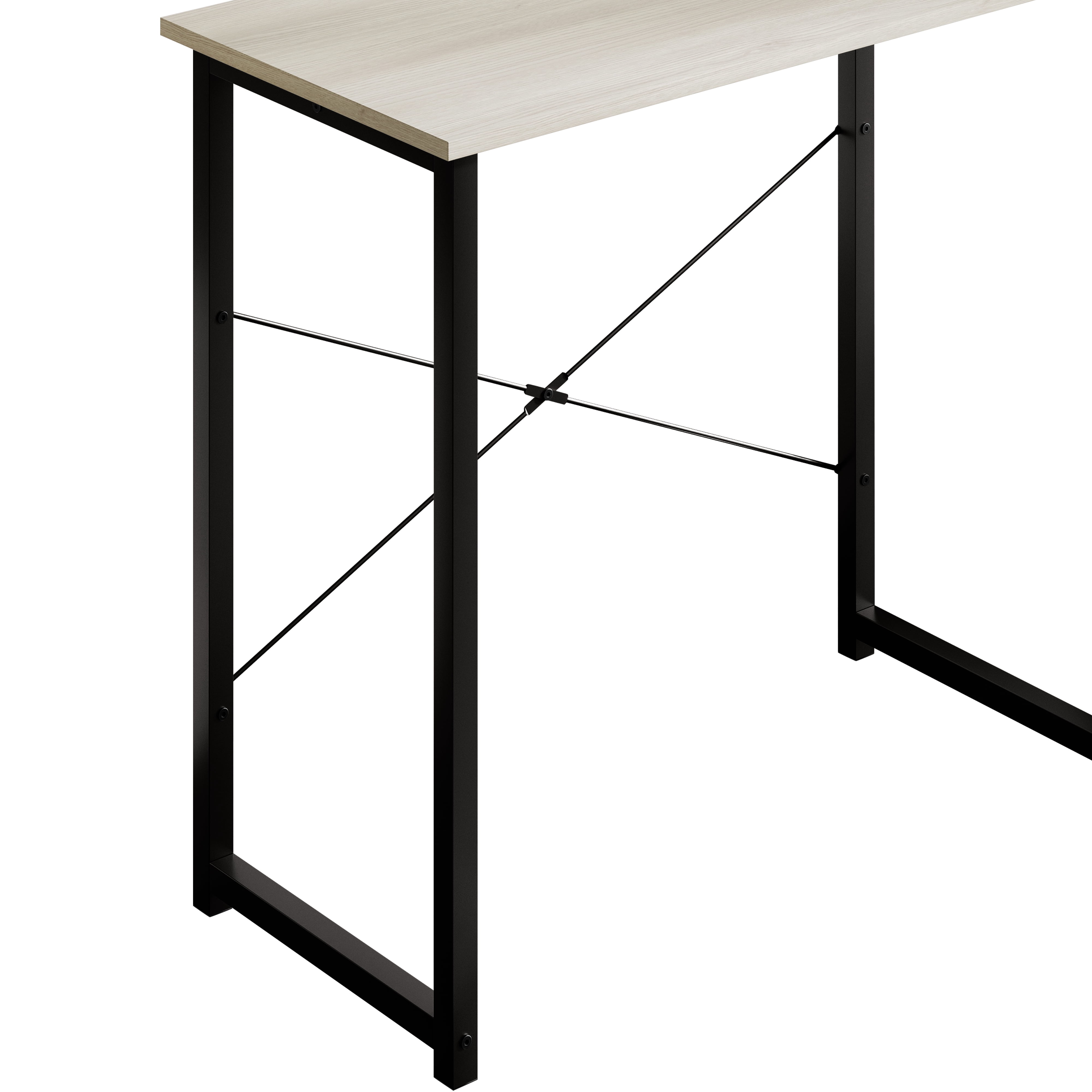 Castle Place Modern 31" Metal Computer Desk, Light Grey