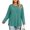 Mint Green, variant on Vivianyo HD Women's Plus Size Round Neck Long Sleeve Tunic Top, Curved Split Hem Loose Shirt for Autumn Daily Errands Casual Outings, Sizes L-4XL