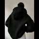 thumbnail image 5 of Sudadera con Capucha de Gran Tamaño para Mujer, Cuello en V, Forro , Larga, Estilo Y2K, Ropa de Otoño A Negro S, 5 of 7