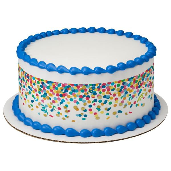 Party Confetti Edible Cake Topper Image Strips