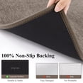 thumbnail image 3 of Enyhom Bathroom Rugs Sets of 3, Absorbent Bath Mat Non Slip Washable Bath Floor Rugs, Brown, 3 of 7