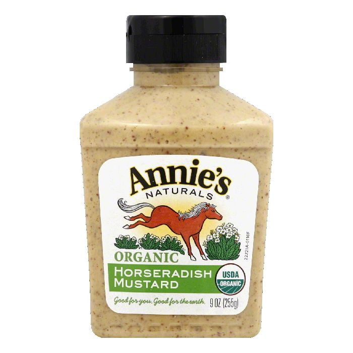 Annies Horseradish Mustard Natural Organic, 9 OZ (Pack of 12) by