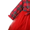 thumbnail image 5 of Little Girls Christmas Dress Toddler Tulle Plaid Mesh Skirt Dress Xmas Outfit Clothes for Kids Girls 1-8T, 5 of 6