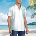 thumbnail image 5 of Daiia Gold Lines Marble Watercolor Hawaiian Shirt for Men Gentle Cotton Regular Short Sleeve Casual-XX-Large, 5 of 9
