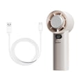 thumbnail image 1 of jifeng Handheld Fan USB Rechargeable Mini Portable Fan Digital Display Personal Fan Beige, 1 of 9