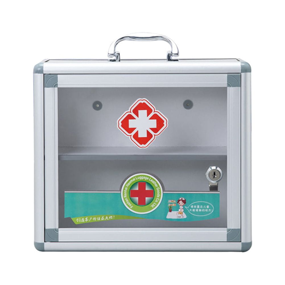 Alloy Aluminum Alloy First Aid Kit Wall Mounted Medicine Box Portable First Aid Case