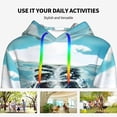 thumbnail image 4 of Kdxio Swimming Cat Goggles Print Womens Oversized Hoodies Sweatshirts Hooded Pullover Tops Sweaters Casual-X-Large, 4 of 7