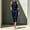 Dark Blue, variant on NTACZA Women'S Dresses Wedding Guest Dresses Midi Sleeveless Round Neck Casual Bodycon Black L