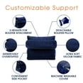 thumbnail image 4 of Cheer Collection Wedge Shaped Back Support Pillow and Bed Rest Cushion for Reading, Gaming, Watching - with Adjustable Neck Pillow, 4 of 5