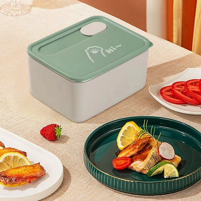 Aodebiao Contenants Alimentaires en Acier Inoxydable avec Couvercles, Boîte à Lunch Bento Hermétique, Contenants Alimentaires en Métal pour Préparation de Repas Réutilisables Empilables / Emboîtables Allant au Four/à la Vaisselle/au Congélateur