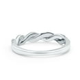 thumbnail image 3 of Simulated Cubic Zirconia Size-5 Half Eternity Rope Ring Wedding Engagement Band 925 Sterling Silver, 3 of 7