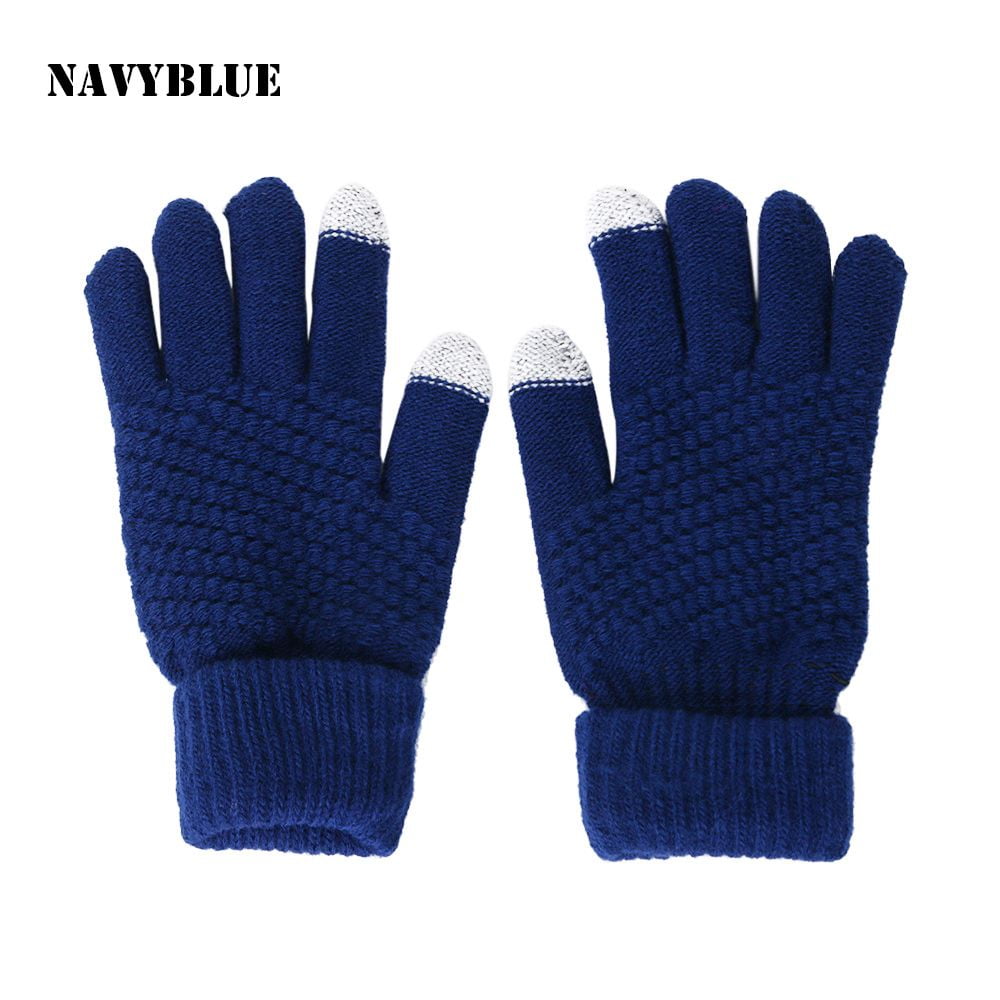 Gifts Men Winter Hand Wrist Knitted Touch Screen Wool Gloves Fingerless