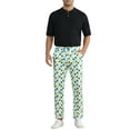 thumbnail image 2 of INSPIRE CHIC Contrast Color Pants for Men's Color Block Triangle Plaid Printed Dress Pants, 2 of 6
