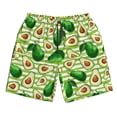 thumbnail image 5 of Goofa Avocado Green Striped Printed Mens Swim Trunks Summer Quick Dry Short Beach Swimwear Bathing Suits-XX-Large, 5 of 9