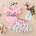 thumbnail image 4 of Actoyo Newborn Baby Girl Cake Smash Outfit, Romper +Tutu Skirt +Headband Set 0-18M, 4 of 13