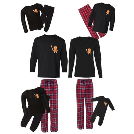 

Awkward Styles Family Christmas Pajamas Set Red Gingerbread Matching Sleepwear