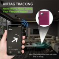 thumbnail image 4 of Funda de piel Airtag para pasaporte, con bloqueo RFID, artículos esenciales de viaje, accesorios de equipaje imprescindibles para viajar (118 #Purple), 4 of 9