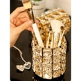 thumbnail image 5 of GINA JOYFURNO Crystal Makeup Brush Holder Organizer, Bling Cosmetics Holder Cup Handcrafted Pen Pencil Holder Storage Container for Valentine Gift Bedroom Dresser Office (Gold), 5 of 6
