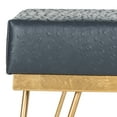thumbnail image 5 of SAFAVIEH Jenine Faux Ostrich Square Bench, Navy/Gold, 5 of 5
