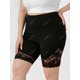 thumbnail image 3 of Shorts de Motociclista Talla Extra con Encaje Insertado Rosegal  Leggings de talla grande, 3 of 5